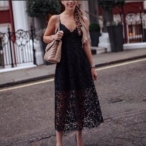 ASTR The Label black midi dress